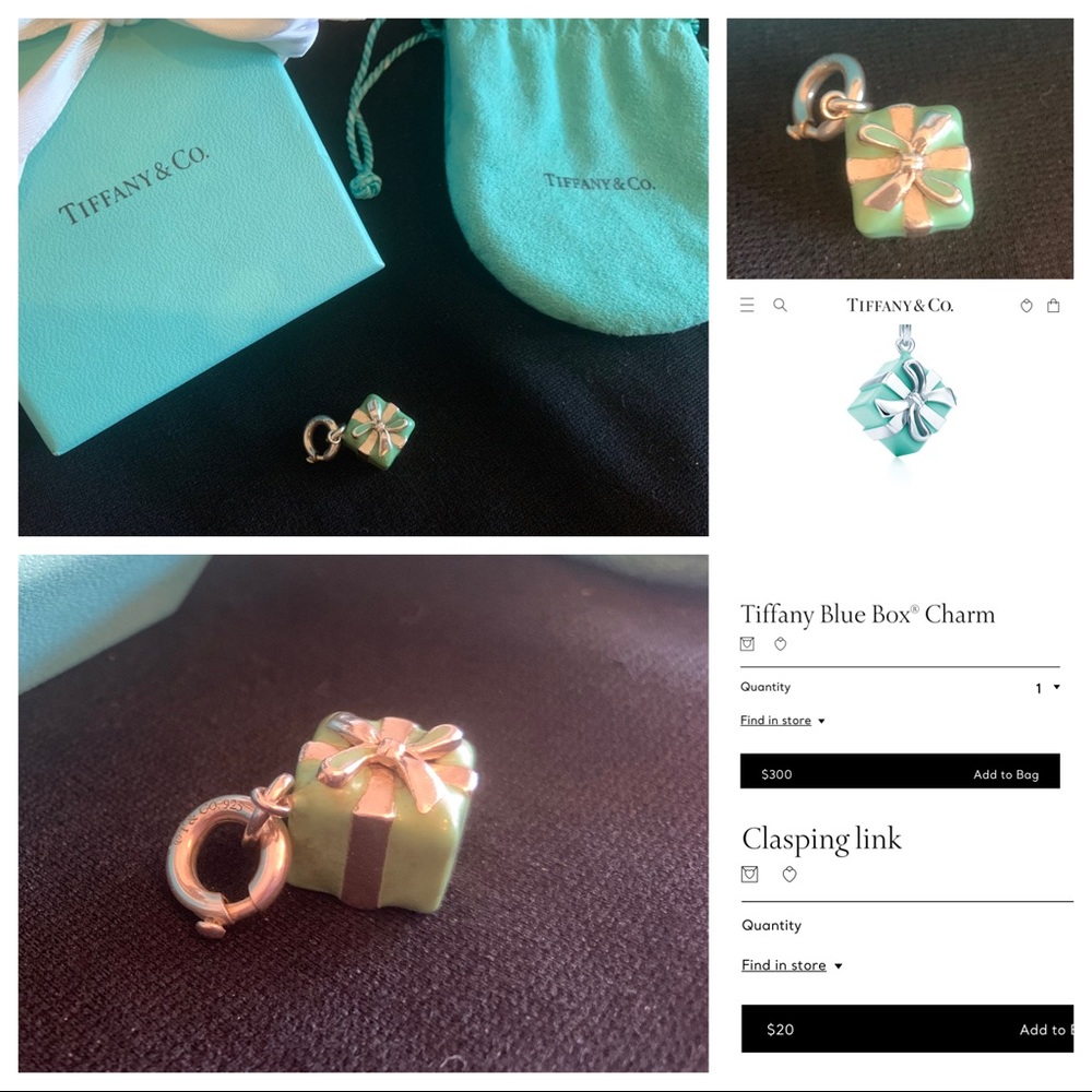 Tiffany & Co. enamel little Blue Box charm